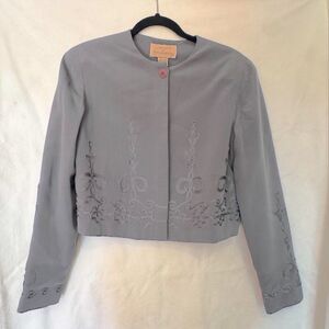 Vintage grey silk Pat Argenti blazer 6